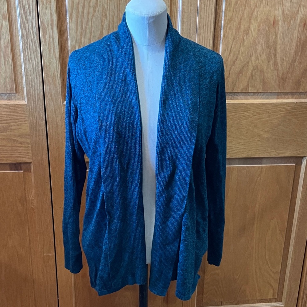 Apt. 9 Women's Marled Black Teal Cardigan